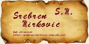 Srebren Mirković vizit kartica